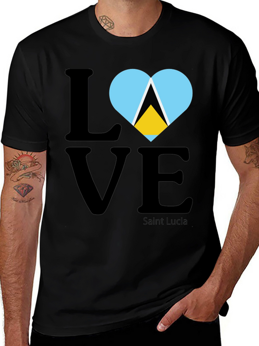 Camiseta Negra LOVE Saint Lucia