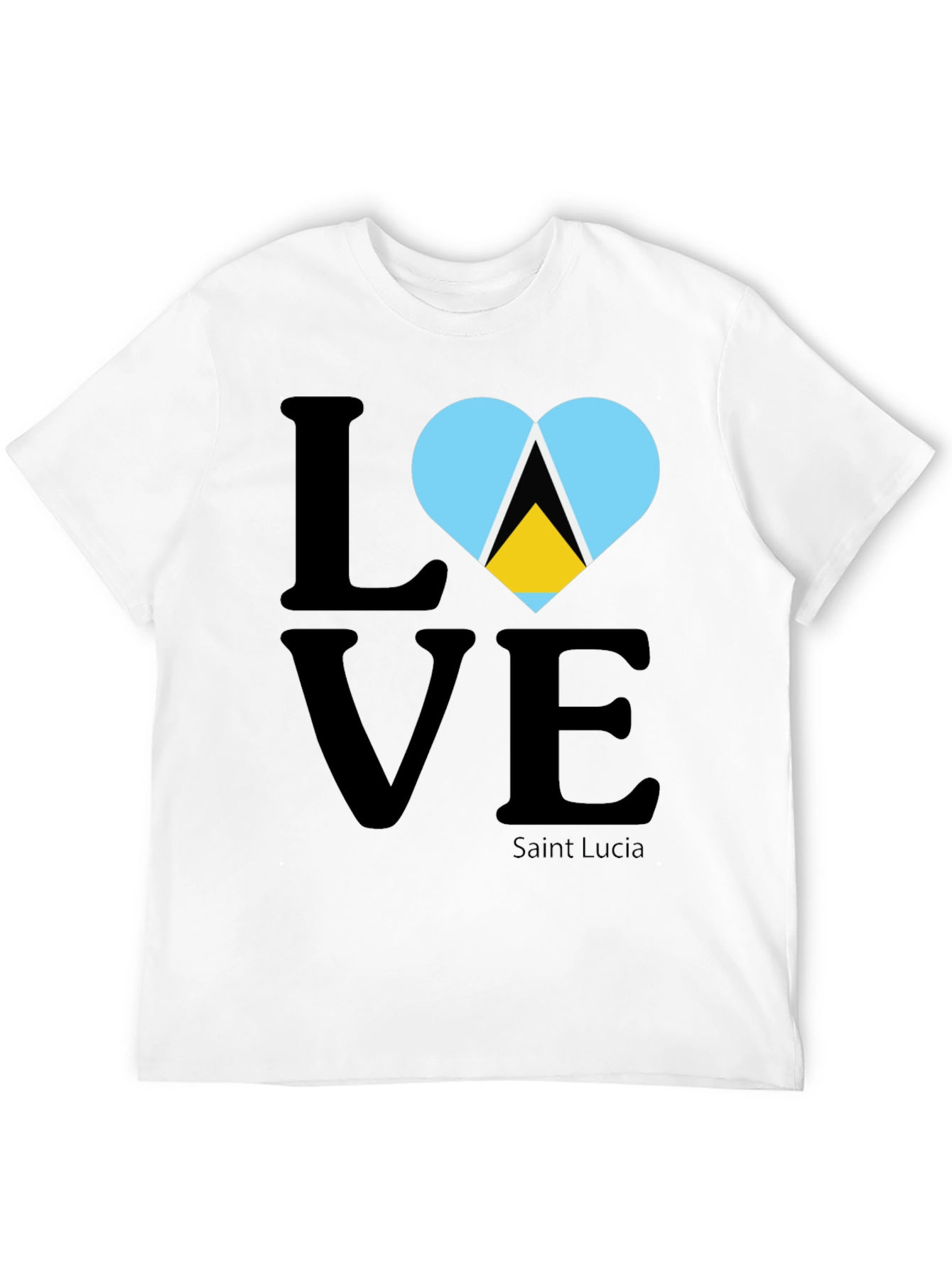 Camiseta Negra LOVE Saint Lucia
