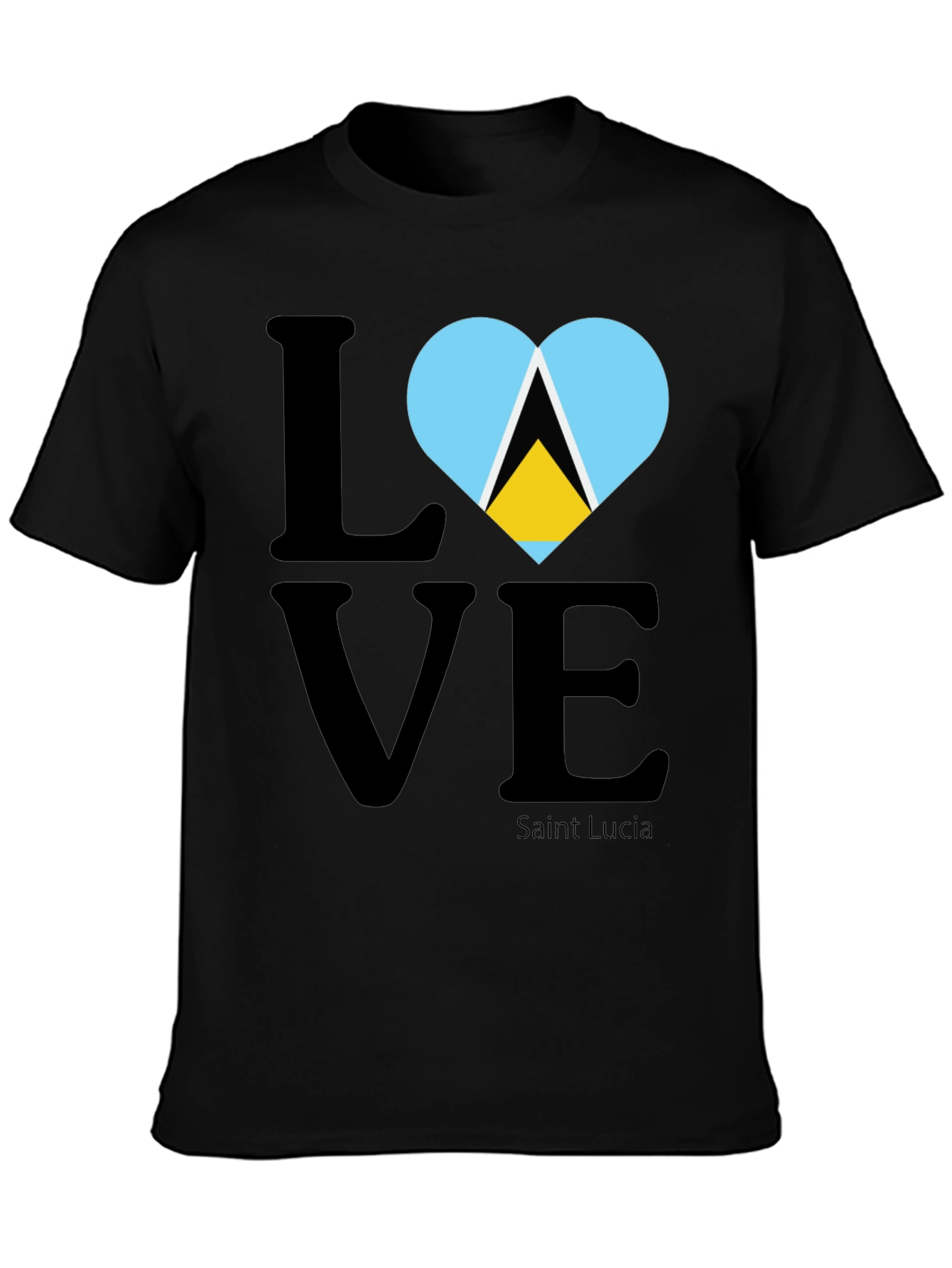 Camiseta Negra LOVE Saint Lucia