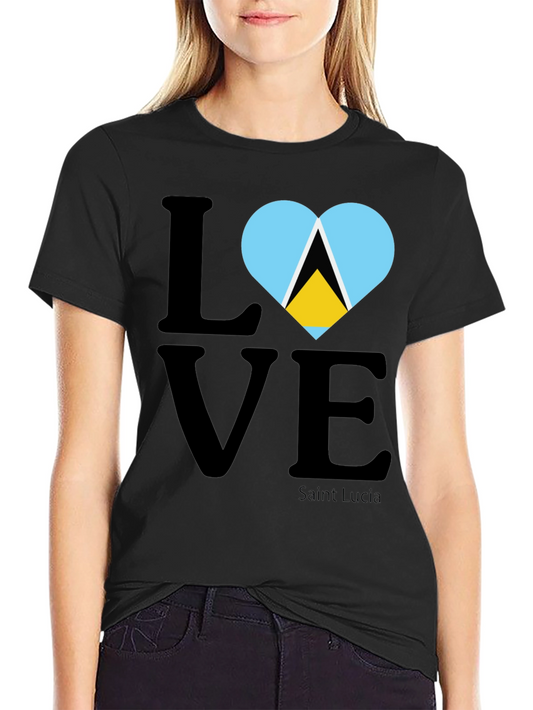 Camiseta Negra LOVE Saint Lucia