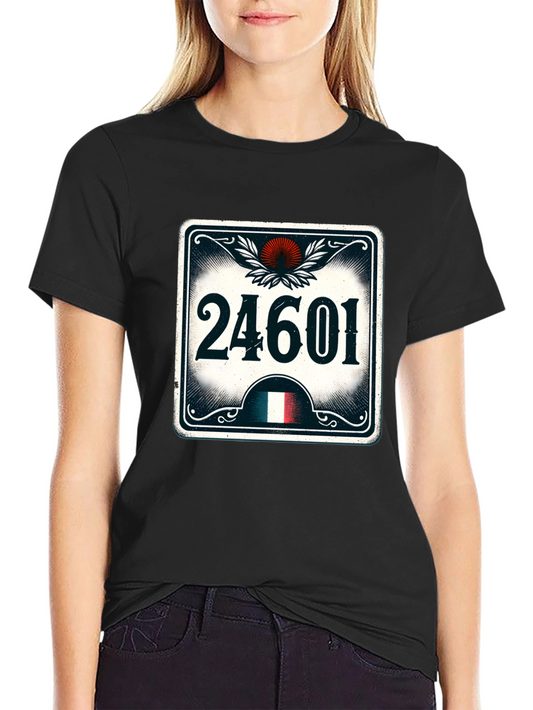 Camiseta Negra con Diseño 24601