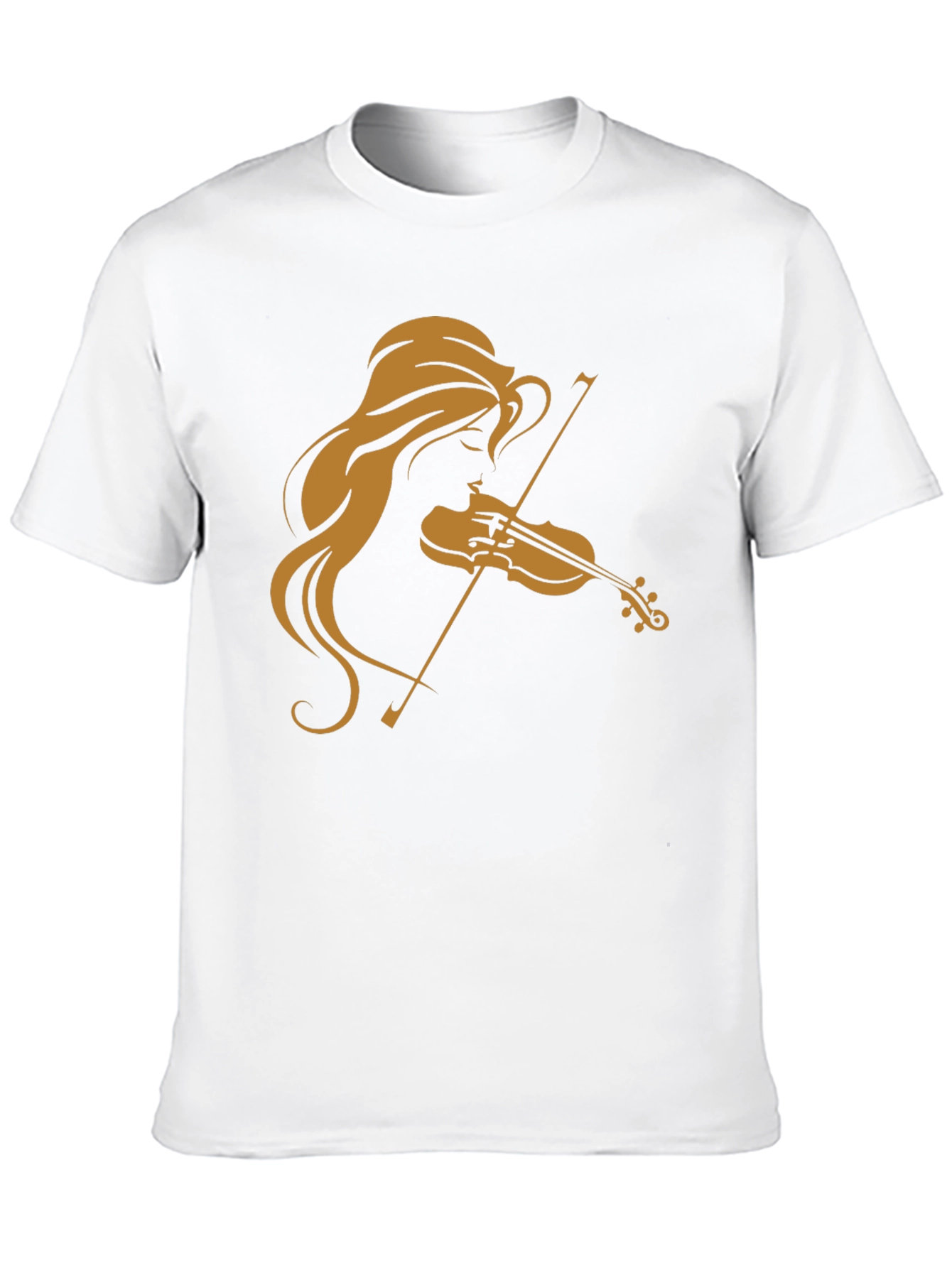Camiseta Negra con Diseño de Violinista