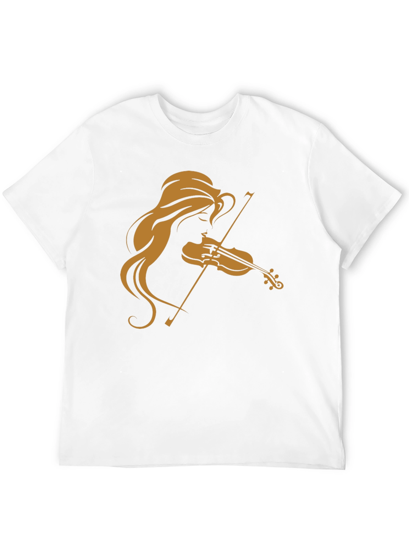 Camiseta Negra con Diseño de Violinista