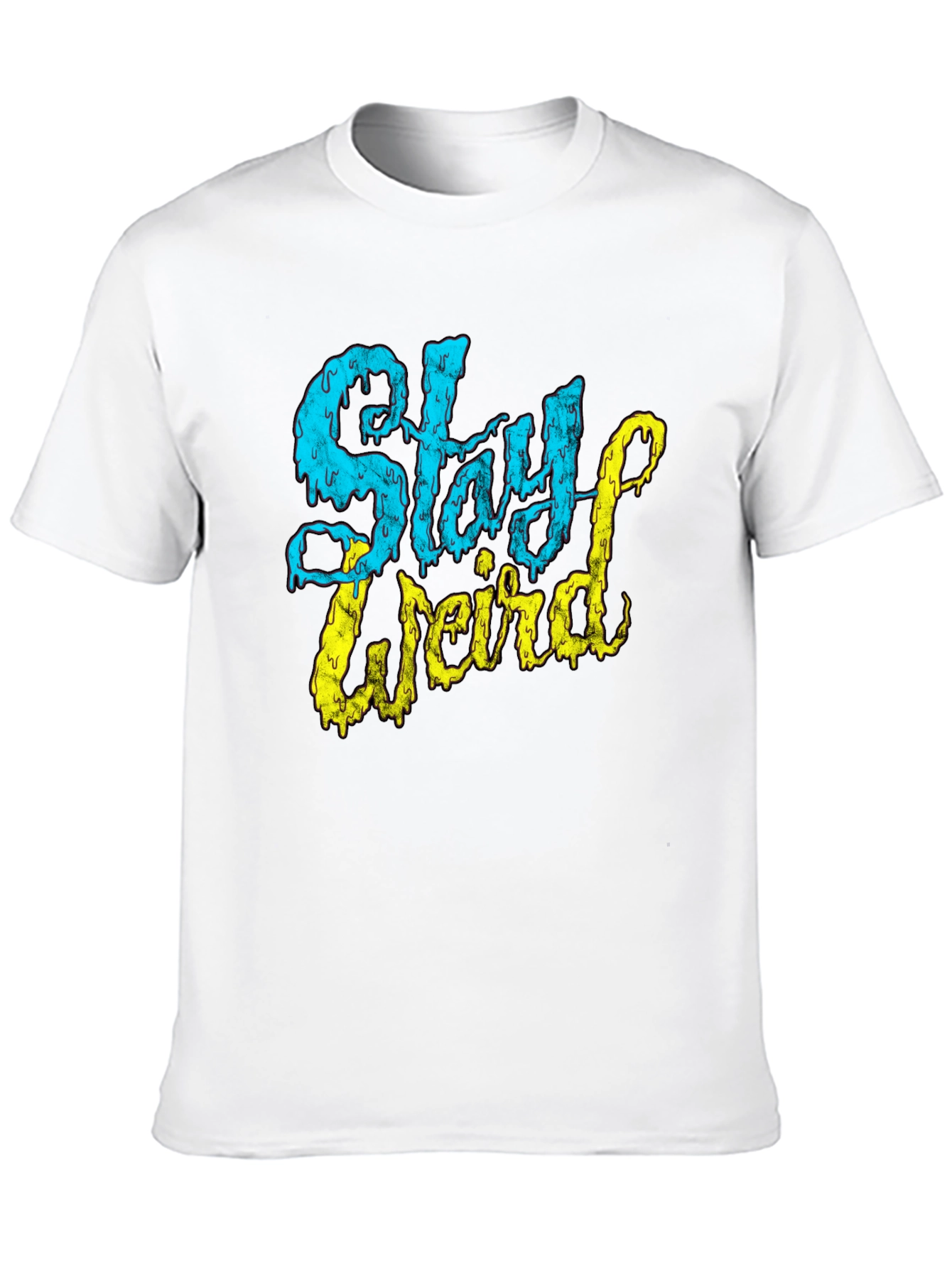 Camiseta Negra Stay Weird Diseño Único