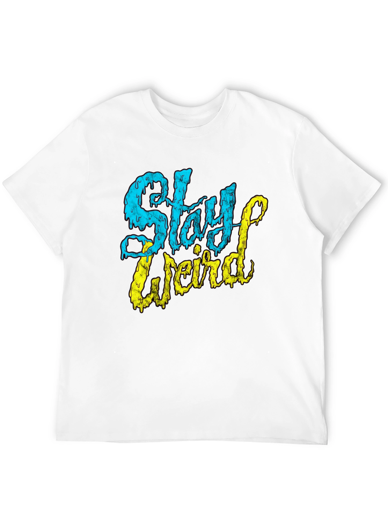 Camiseta Negra Stay Weird Diseño Único