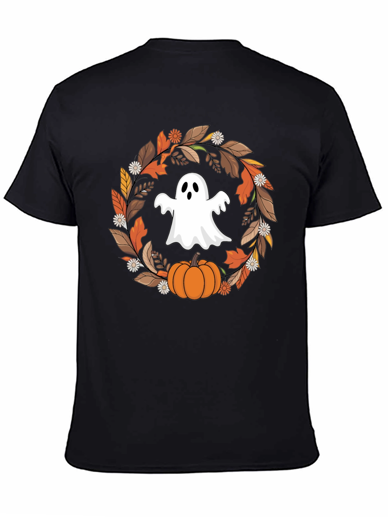 Camiseta Halloween: Fantasma y Calabaza