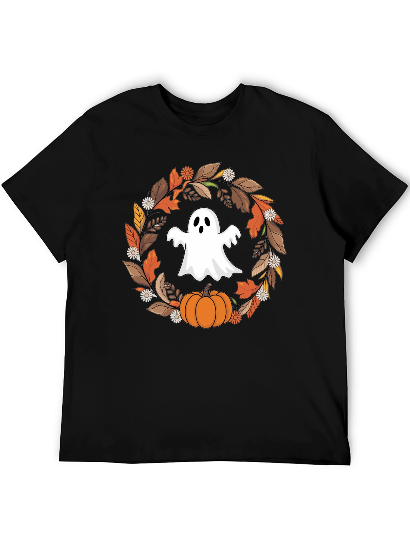 Camiseta Halloween: Fantasma y Calabaza