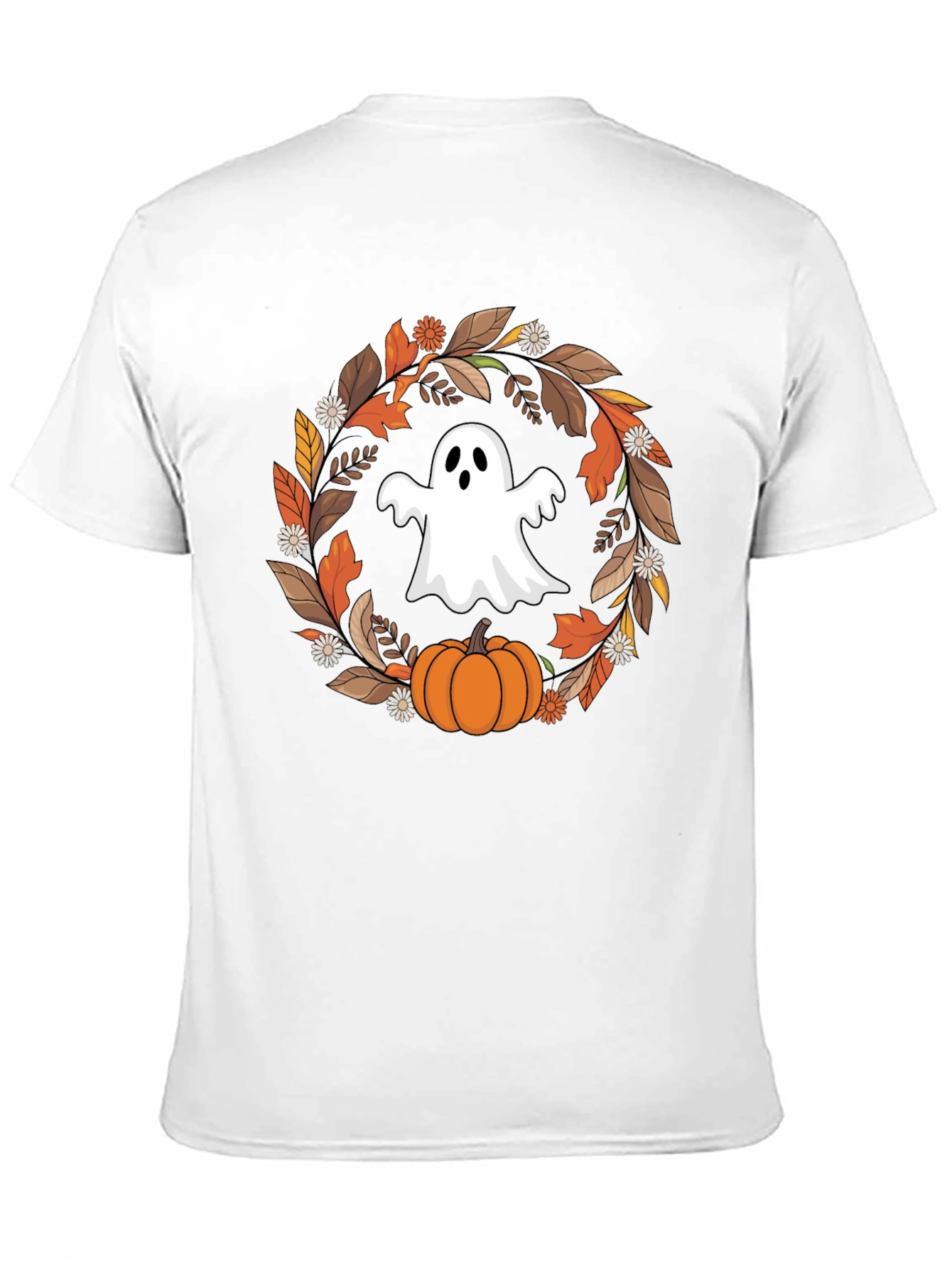 Camiseta Halloween: Fantasma y Calabaza