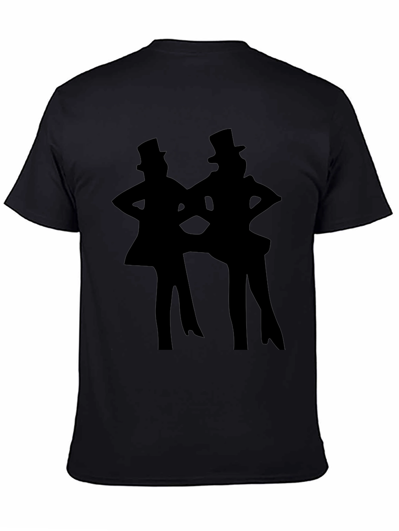 Camiseta Negra Silueta Bailarinas con Sombrero