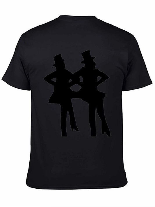 Camiseta Negra Silueta Bailarinas con Sombrero
