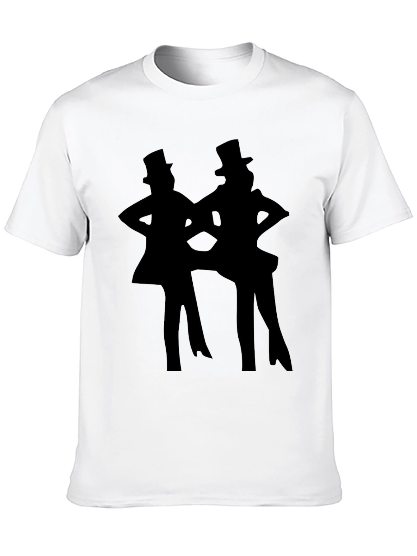 Camiseta Negra Silueta Bailarinas con Sombrero