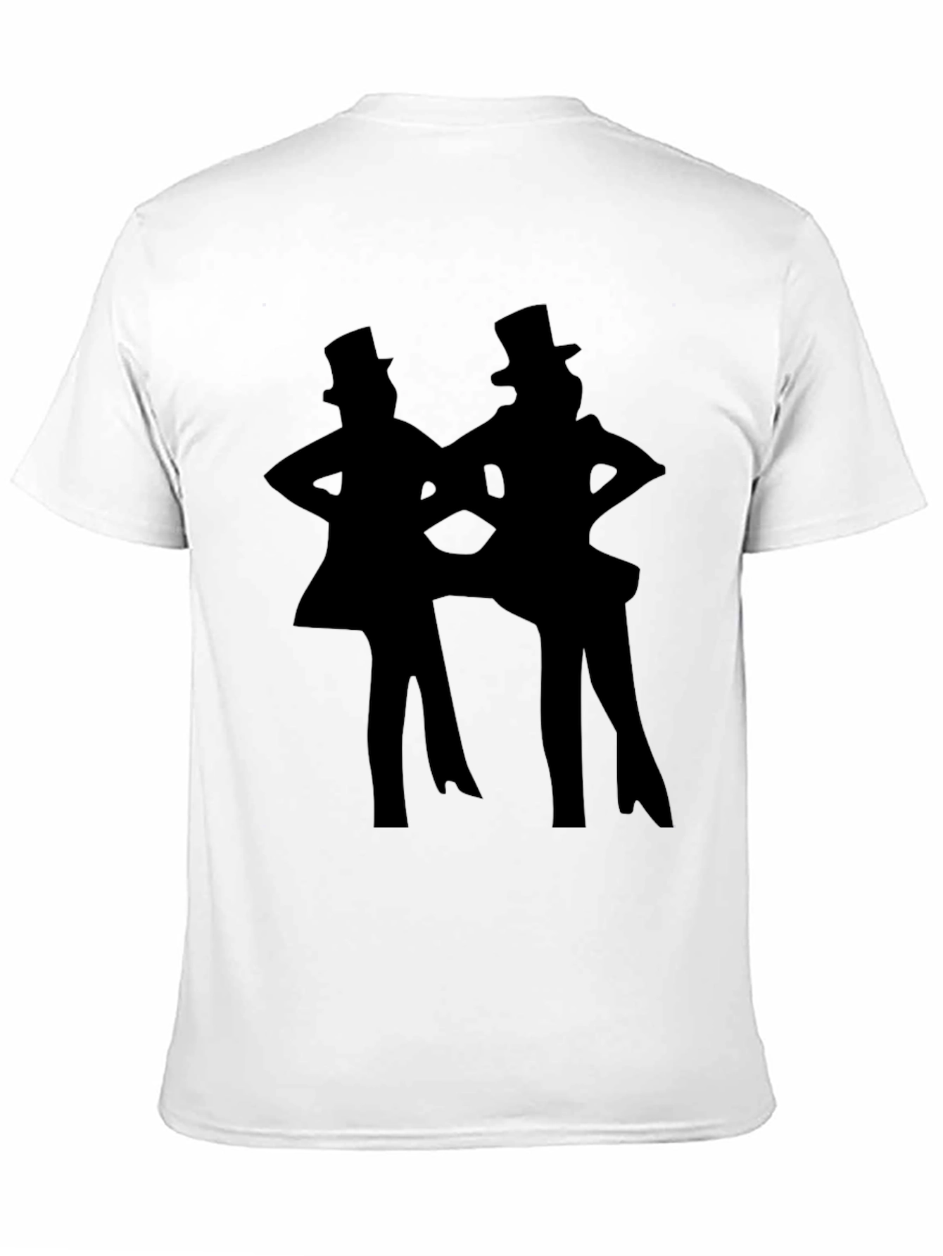 Camiseta Negra Silueta Bailarinas con Sombrero
