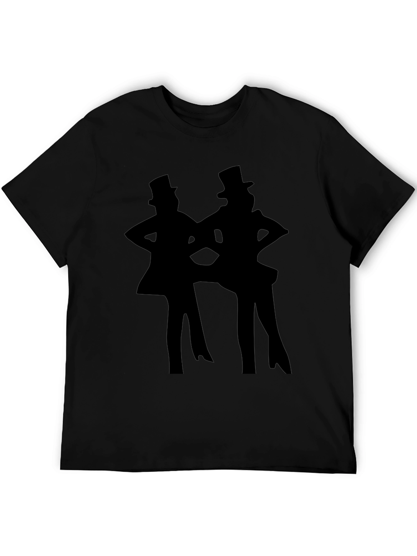 Camiseta Negra Silueta Bailarinas con Sombrero