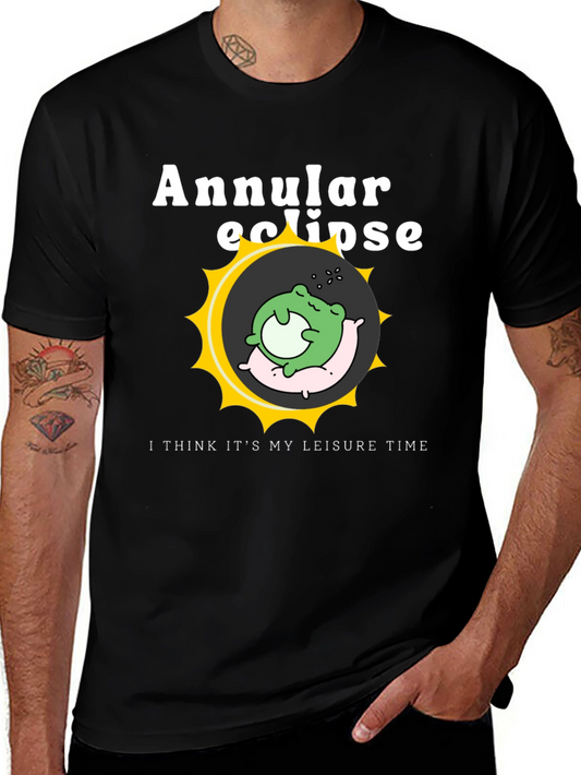 Camiseta Negra Eclipse Anular - Rana Durmiente