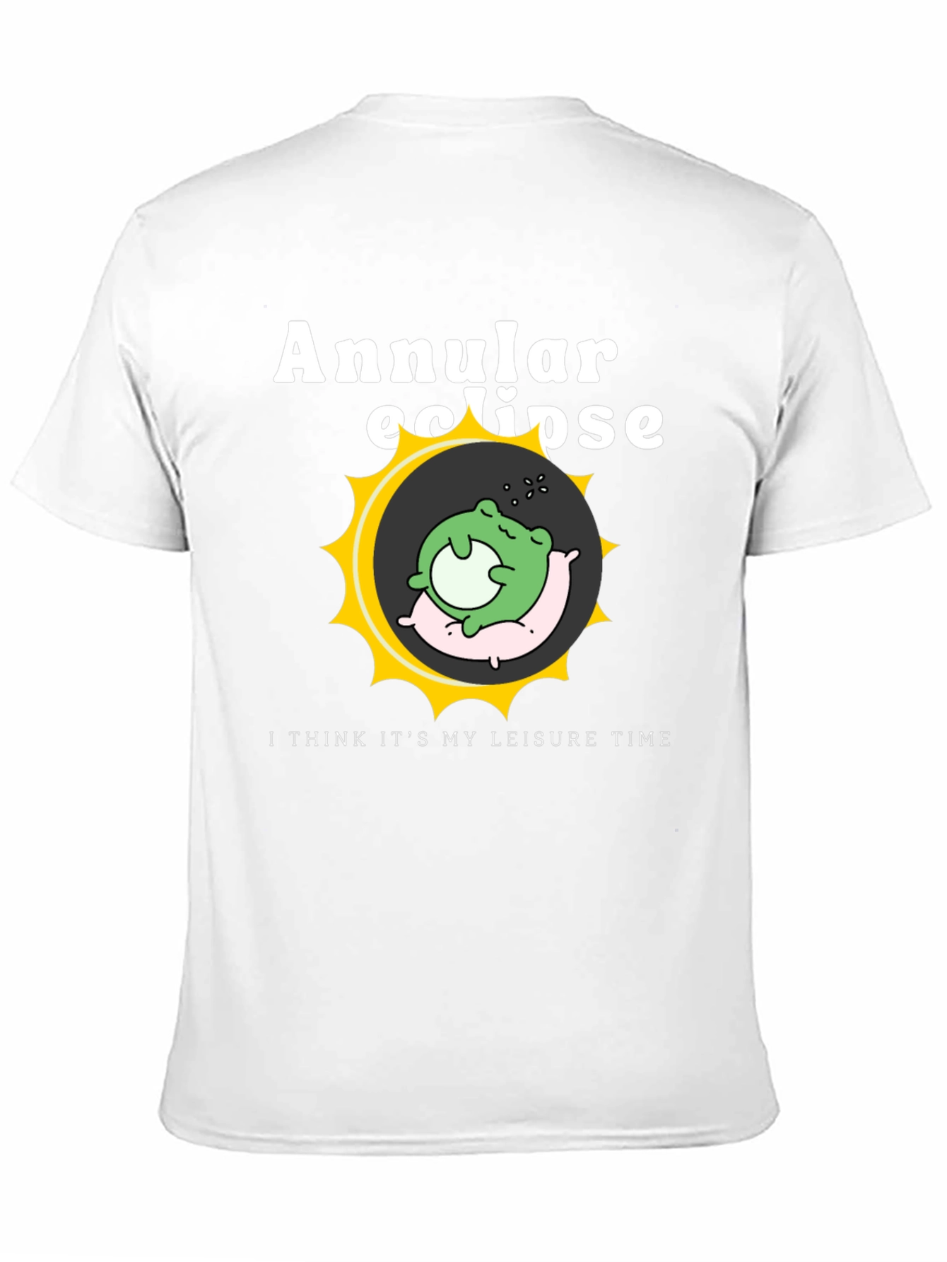 Camiseta Negra Eclipse Anular - Rana Durmiente