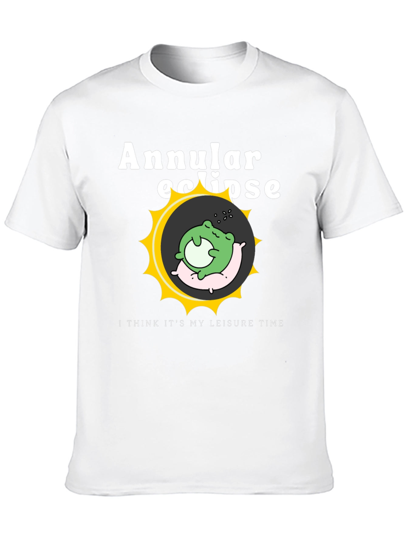 Camiseta Negra Eclipse Anular - Rana Durmiente