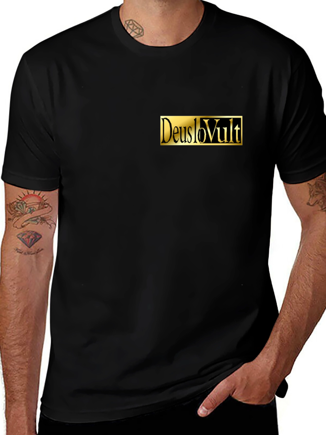 Camiseta Negra Deus Lo Vult - Estilo y Fe