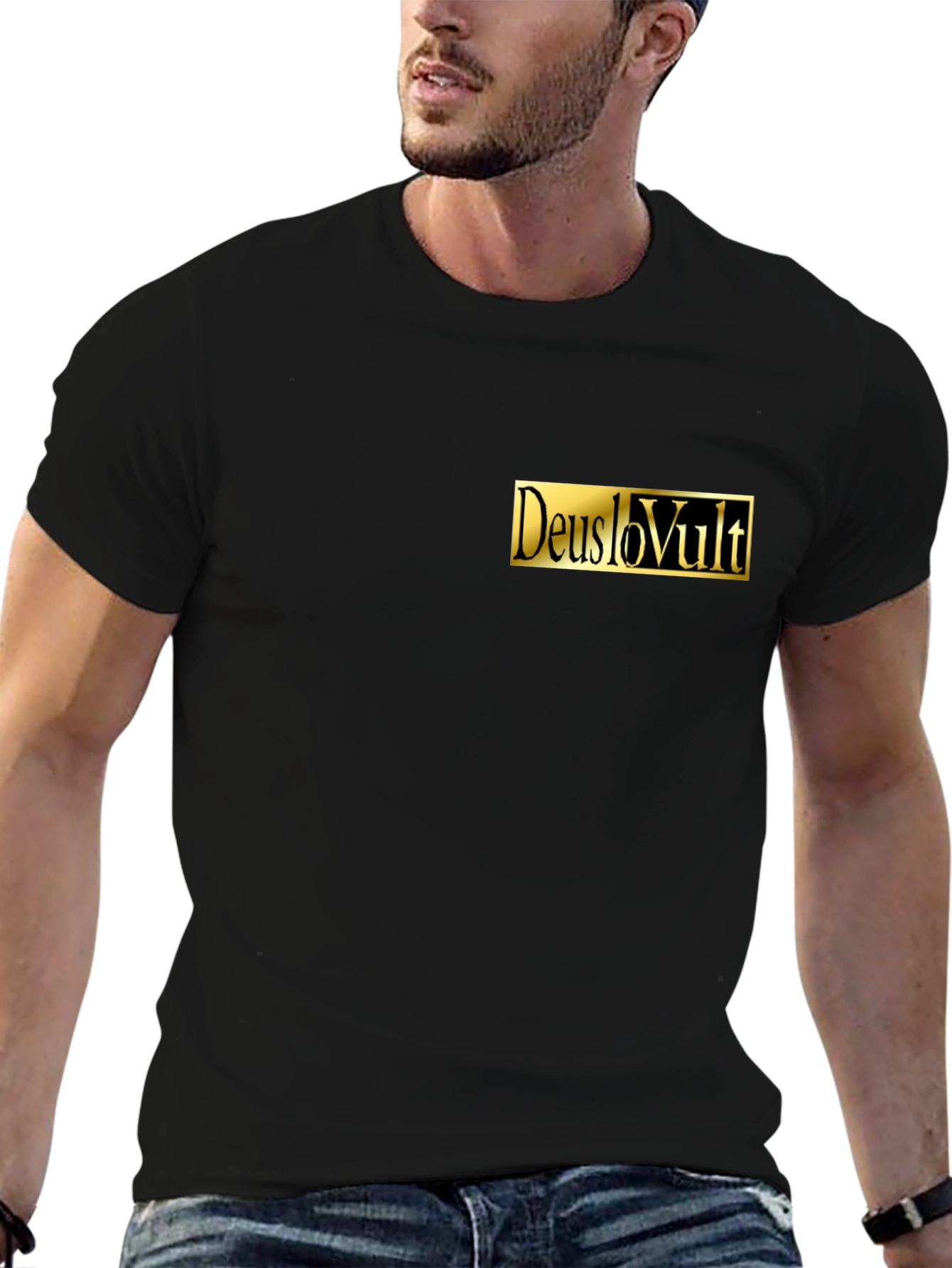 Camiseta Negra Deus Lo Vult - Estilo y Fe