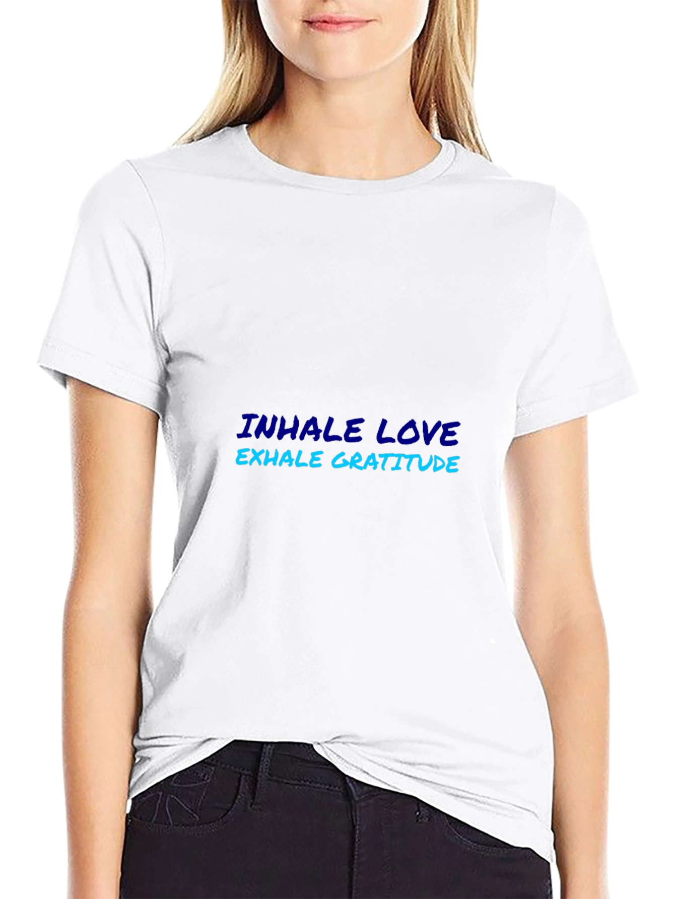 Camiseta Negra Inhala Amor Exhala Gratitud