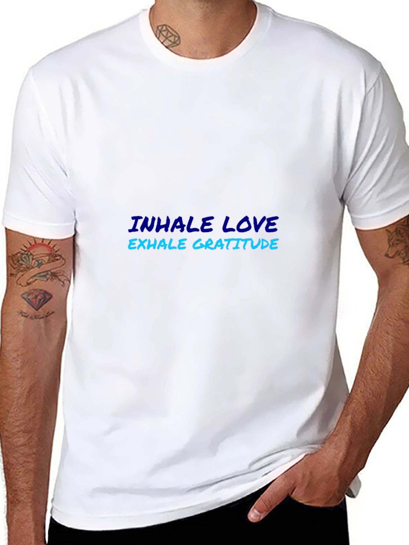 Camiseta Negra Inhala Amor Exhala Gratitud