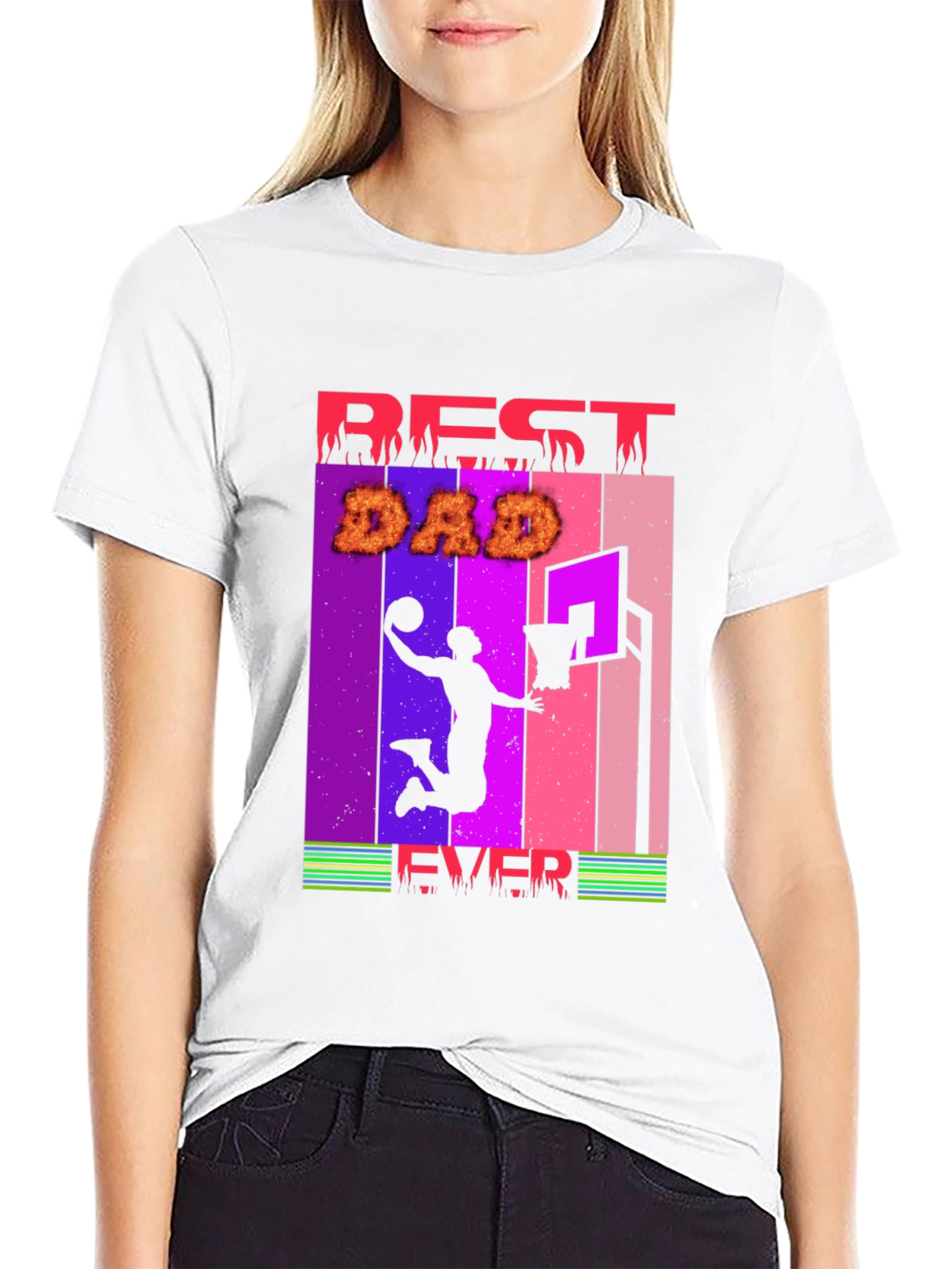 Camiseta Hombre Best Dad Ever Baloncesto