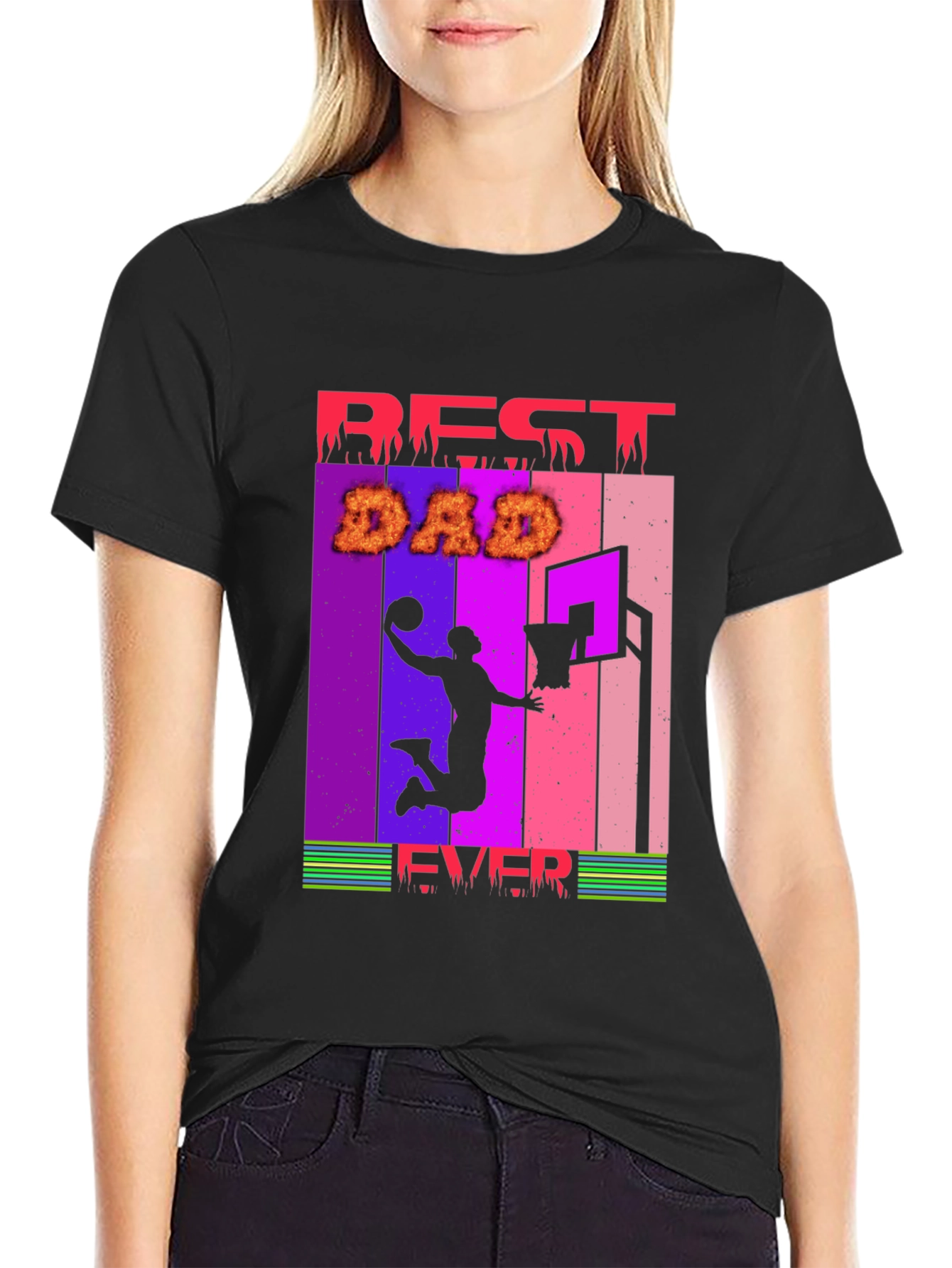 Camiseta Hombre Best Dad Ever Baloncesto