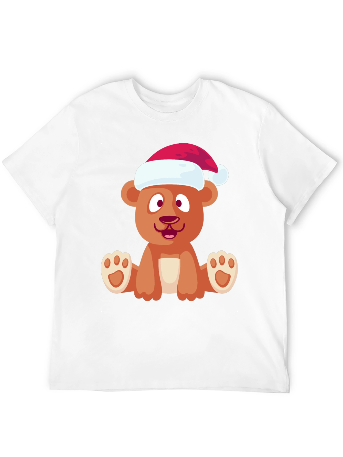 Camiseta Negra Oso Navideño Divertida
