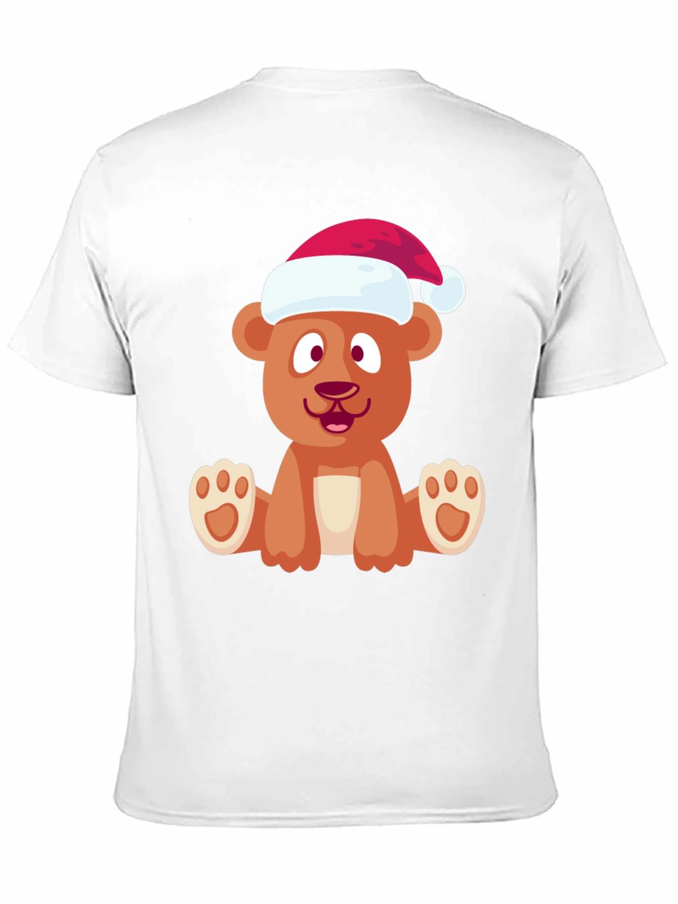 Camiseta Negra Oso Navideño Divertida
