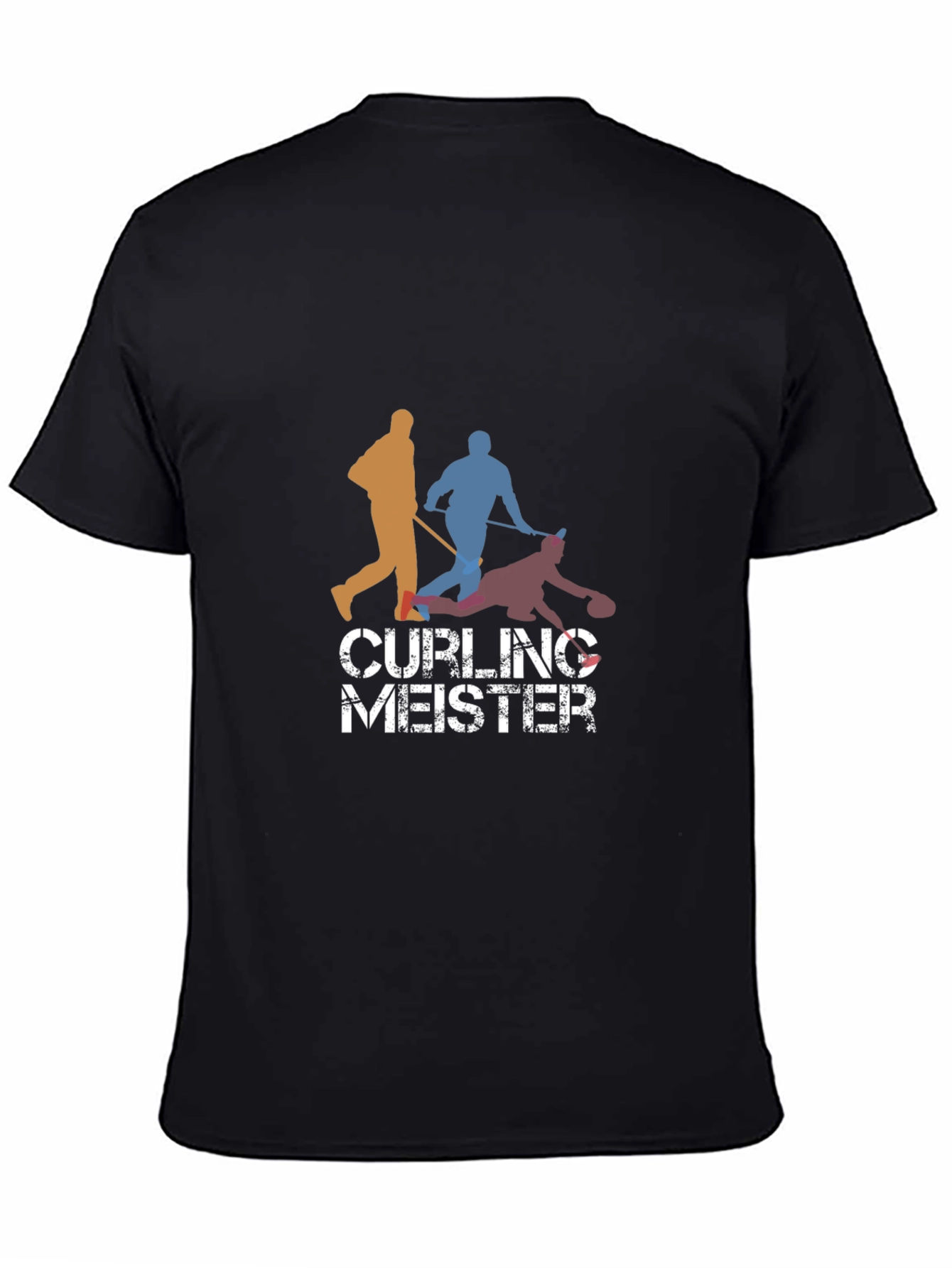 Camiseta Negra Curling Meister para Aficionados al Curling