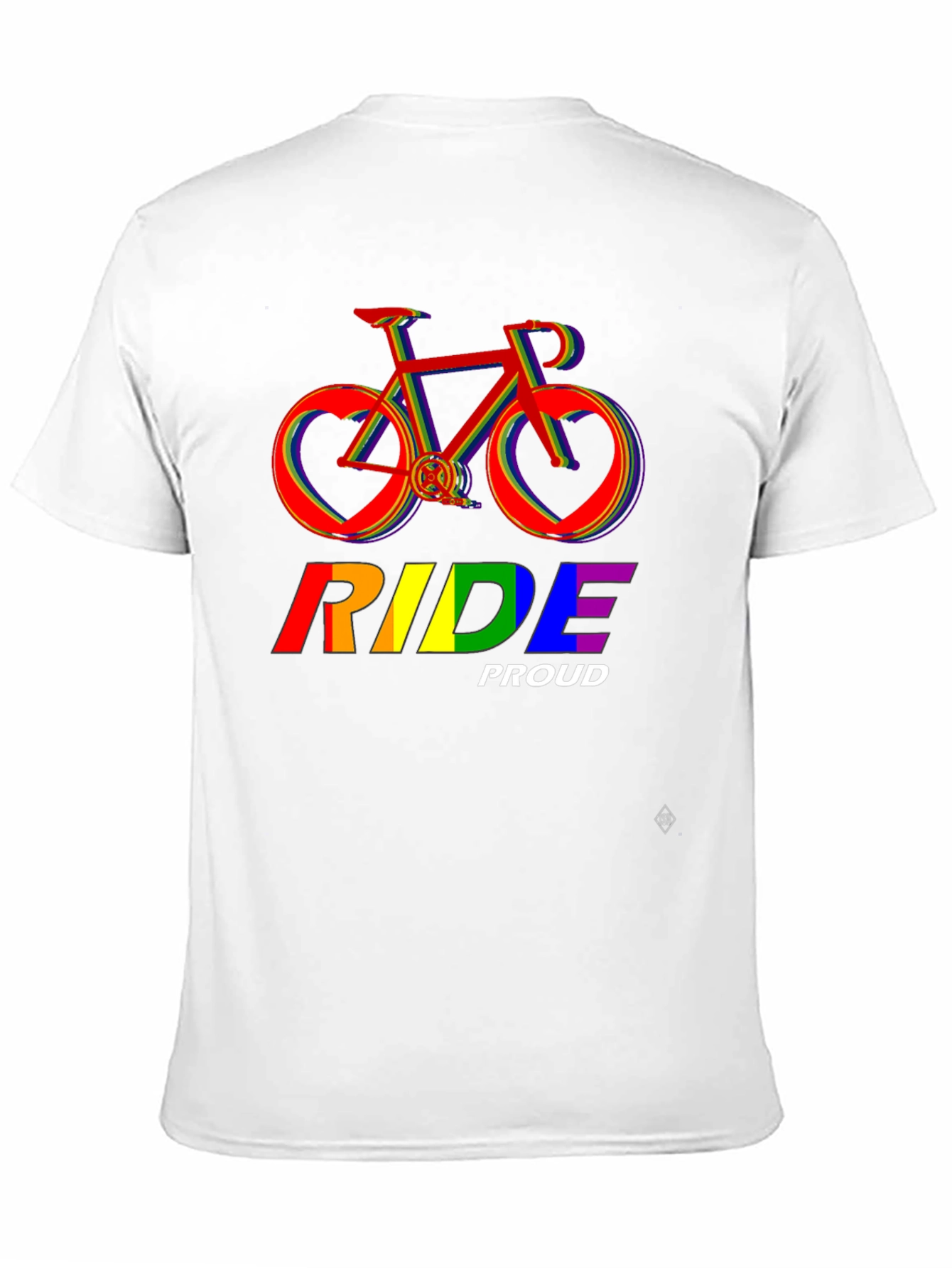 Camiseta Negra Ride Proud LGBT