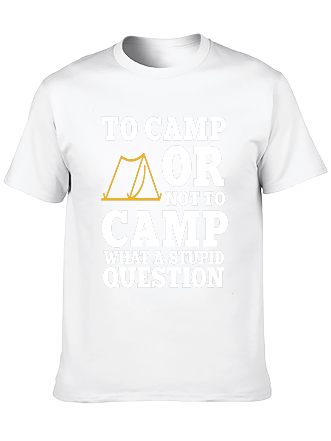 Camiseta Negra Humor Camping: ¿Acampar o No?