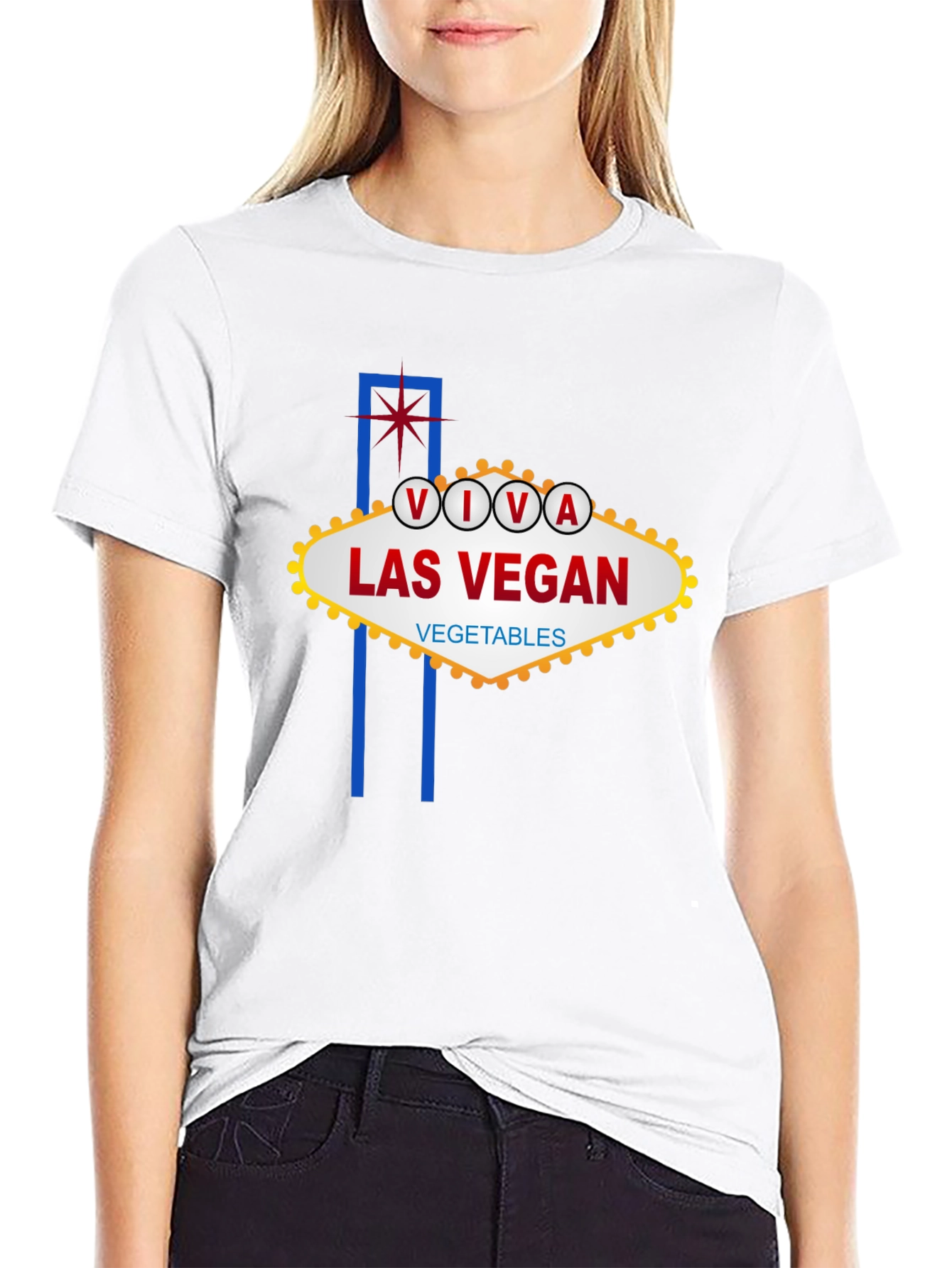 Camiseta Negra Viva Las Vegan Vegetables