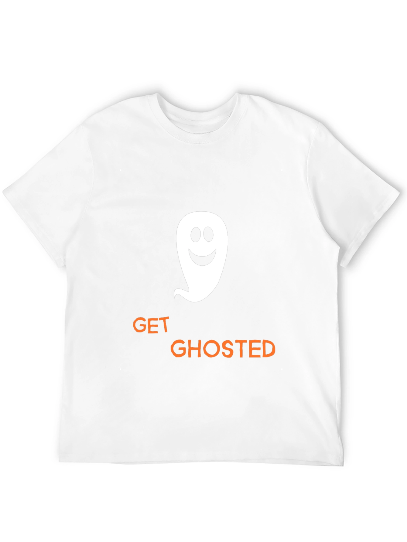 Camiseta Negra Get Ghosted con Fantasma Sonriente