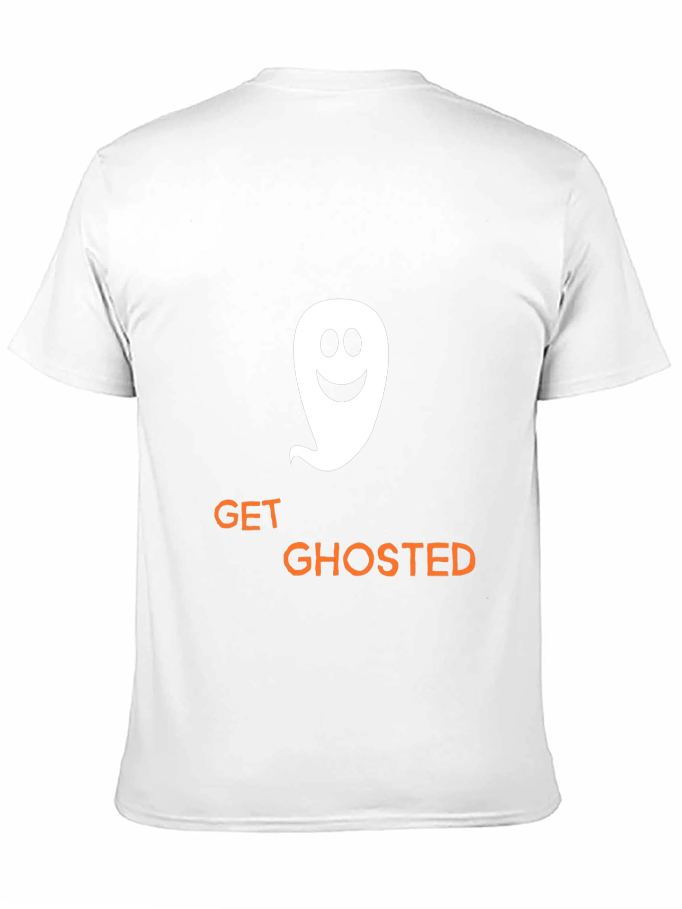 Camiseta Negra Get Ghosted con Fantasma Sonriente