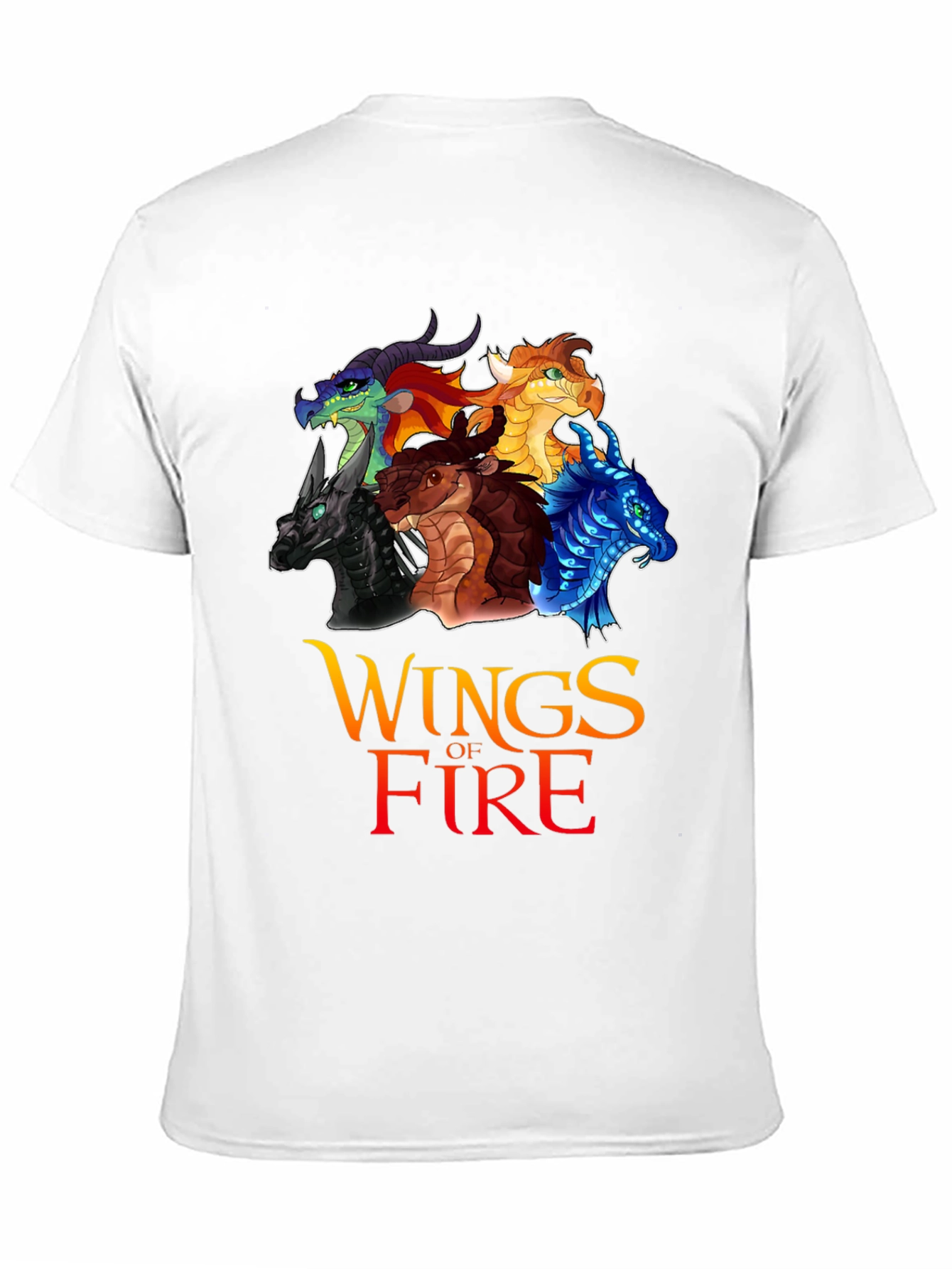 Camiseta Negra Wings of Fire para Fans de Fantasía