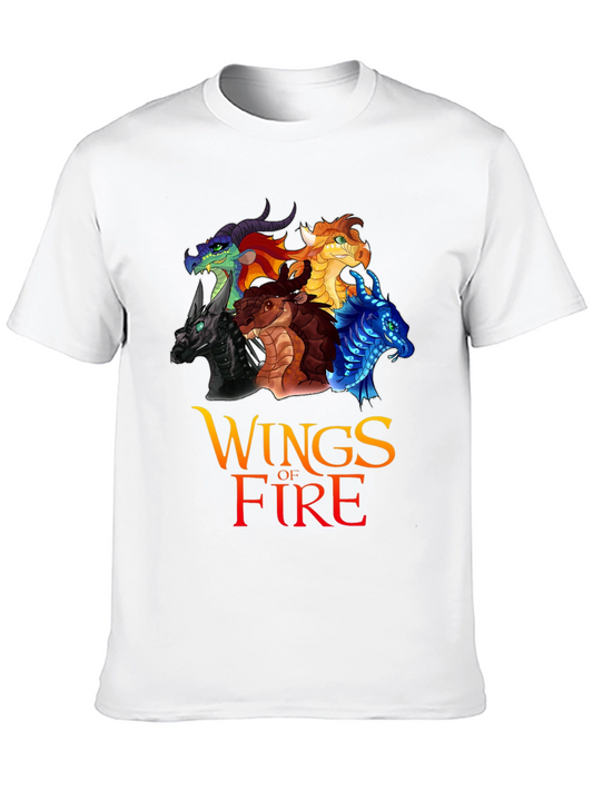Camiseta Negra Wings of Fire para Fans de Fantasía