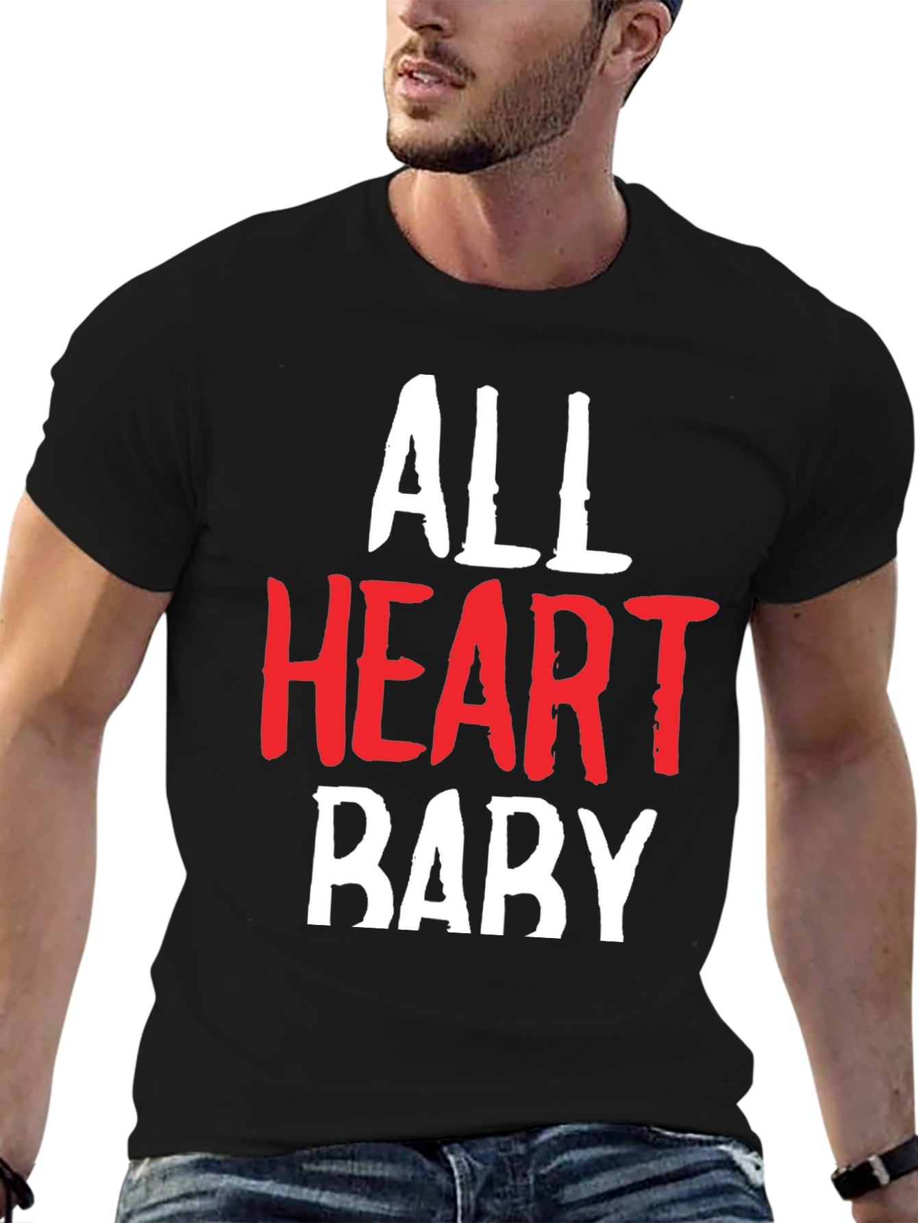 Camiseta All Heart Baby Algodón Suave Negra