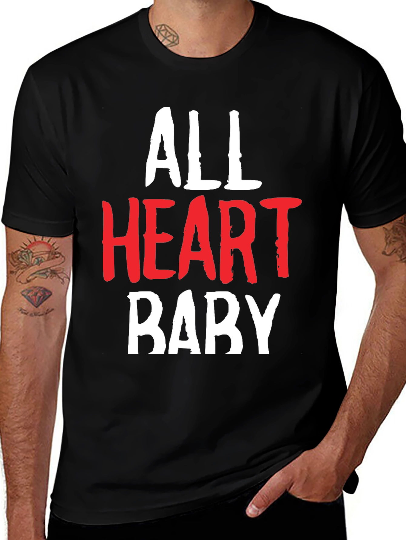 Camiseta All Heart Baby Algodón Suave Negra