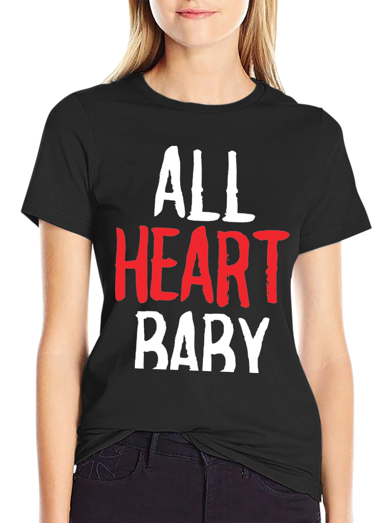 Camiseta All Heart Baby Algodón Suave Negra