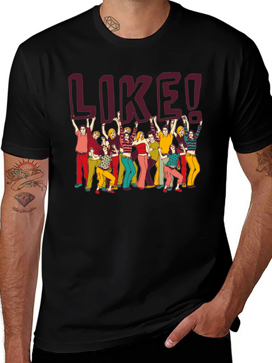 Camiseta Negra con Diseño de Grupo LIKE!