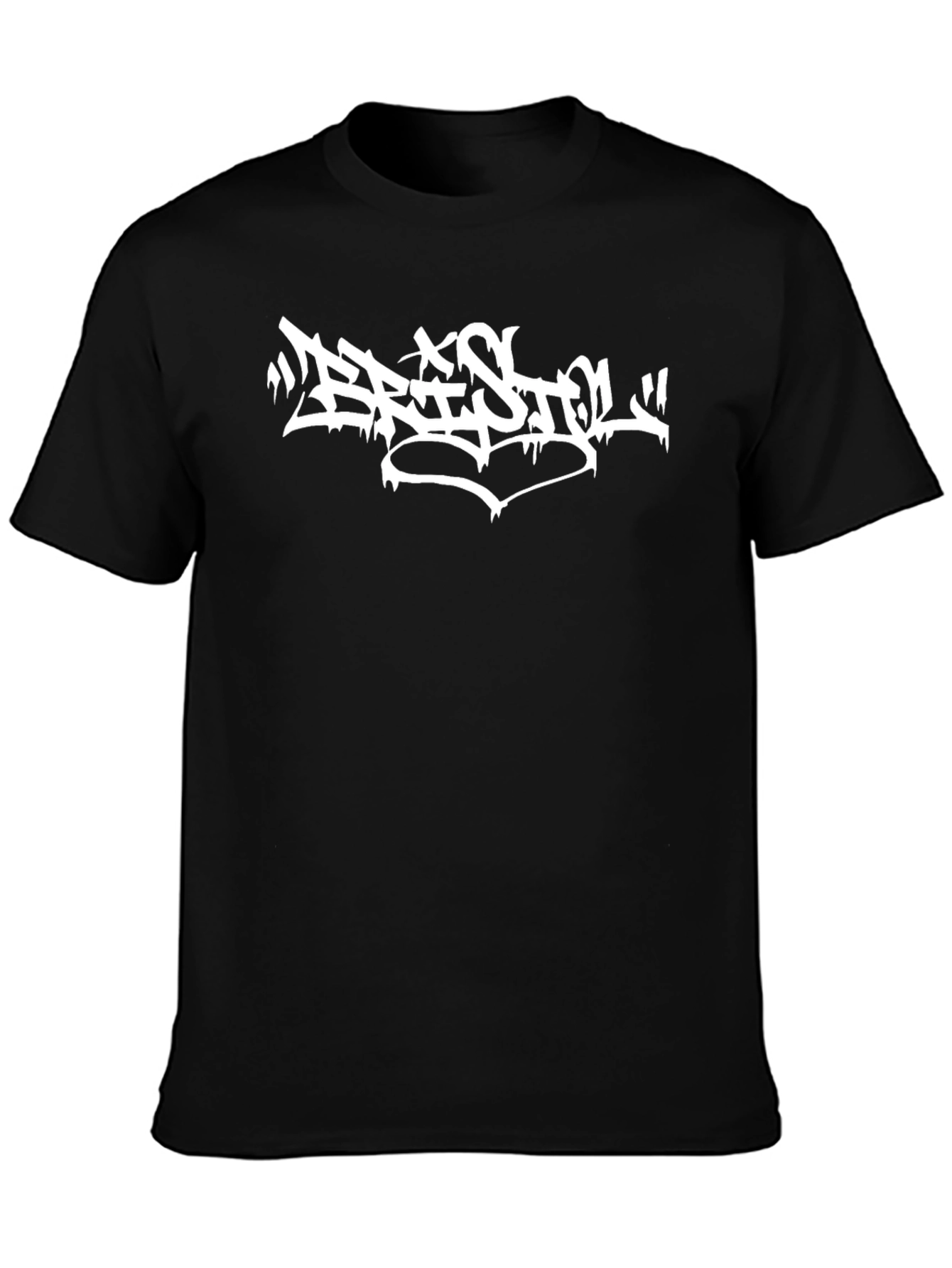 Camiseta Negra Bristol Graffiti Estilo Urbano