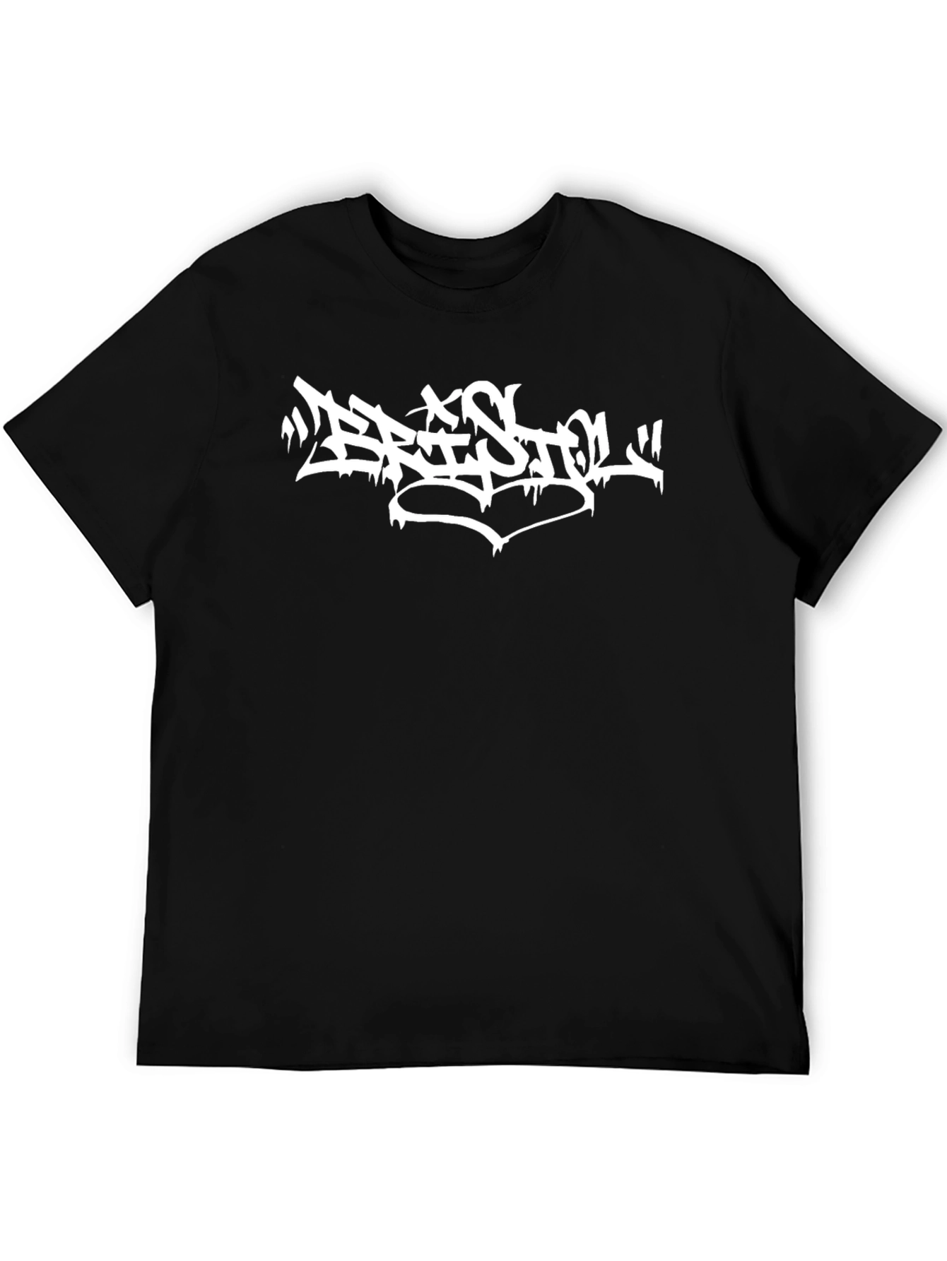 Camiseta Negra Bristol Graffiti Estilo Urbano
