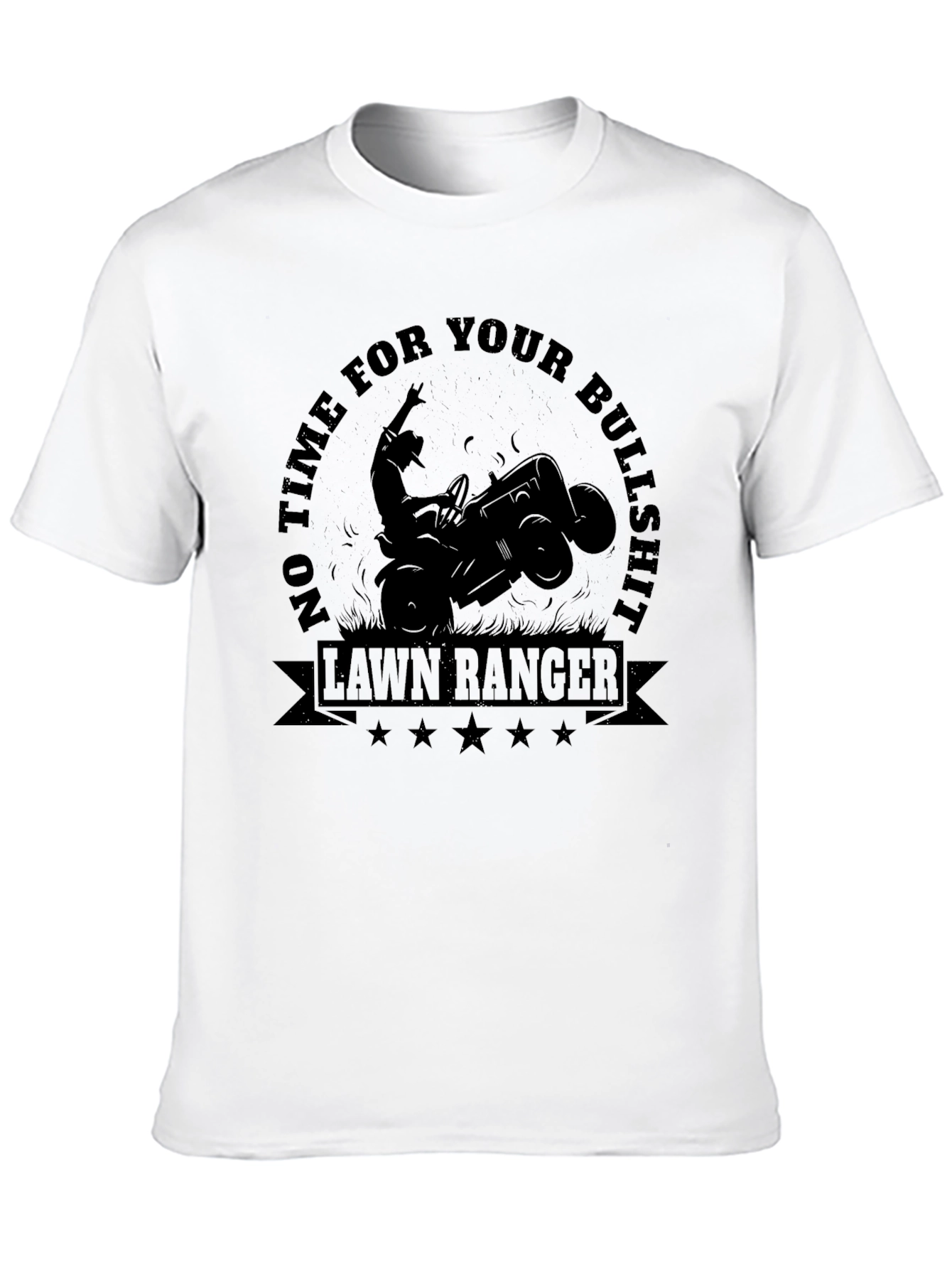 Camiseta Negra Lawn Ranger para Amantes del Jardín