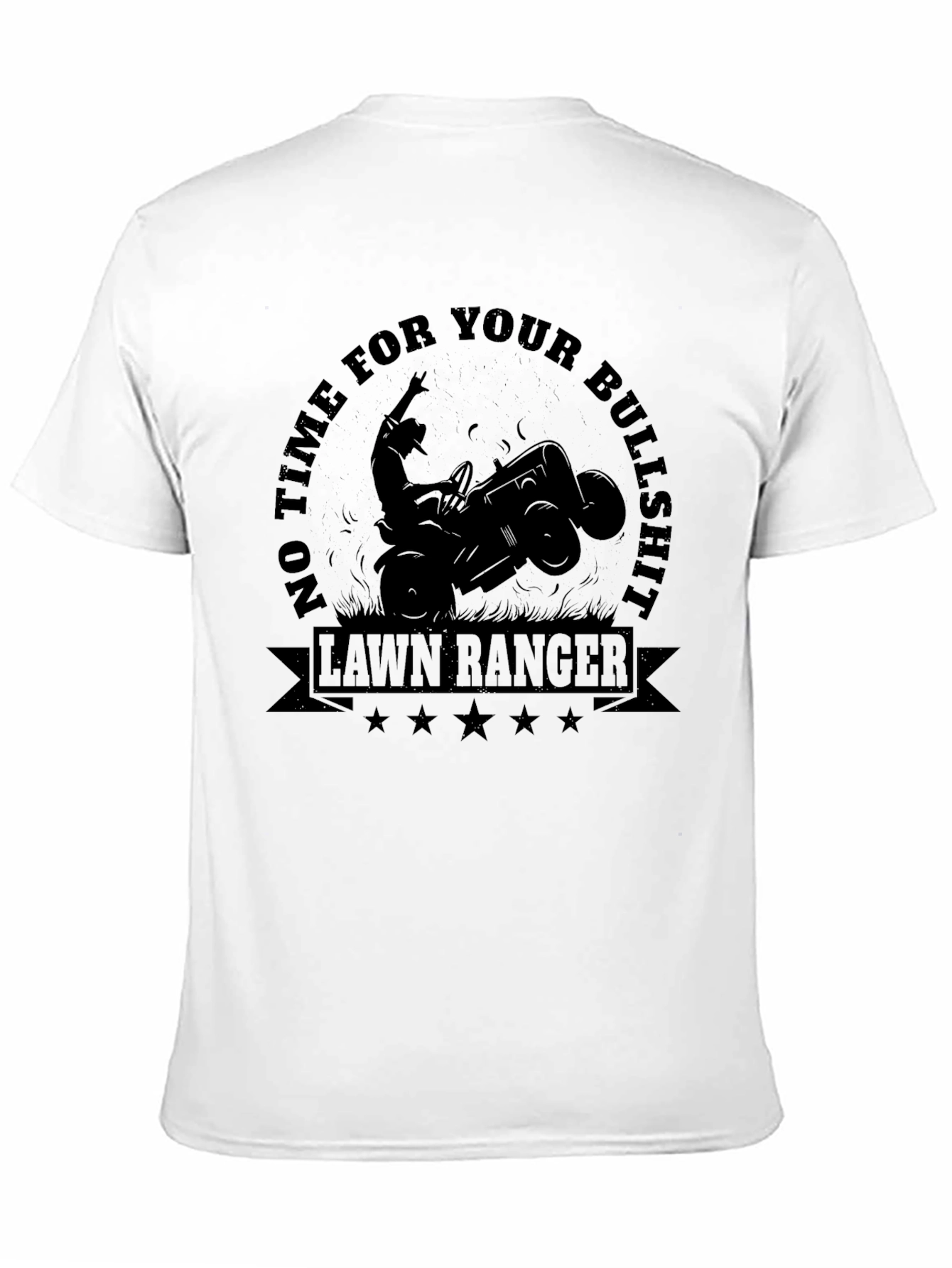 Camiseta Negra Lawn Ranger para Amantes del Jardín