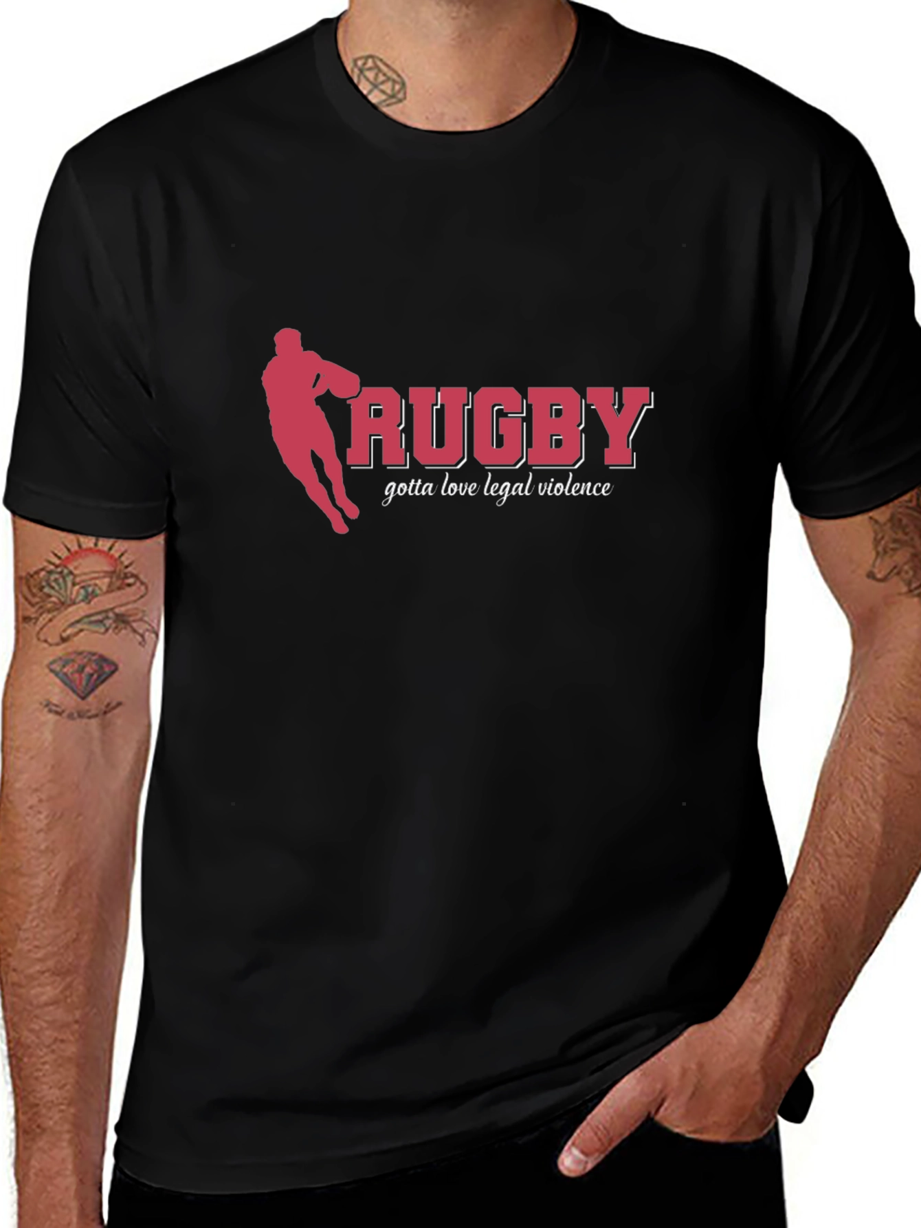 Camiseta Negra Rugby Legal Violence