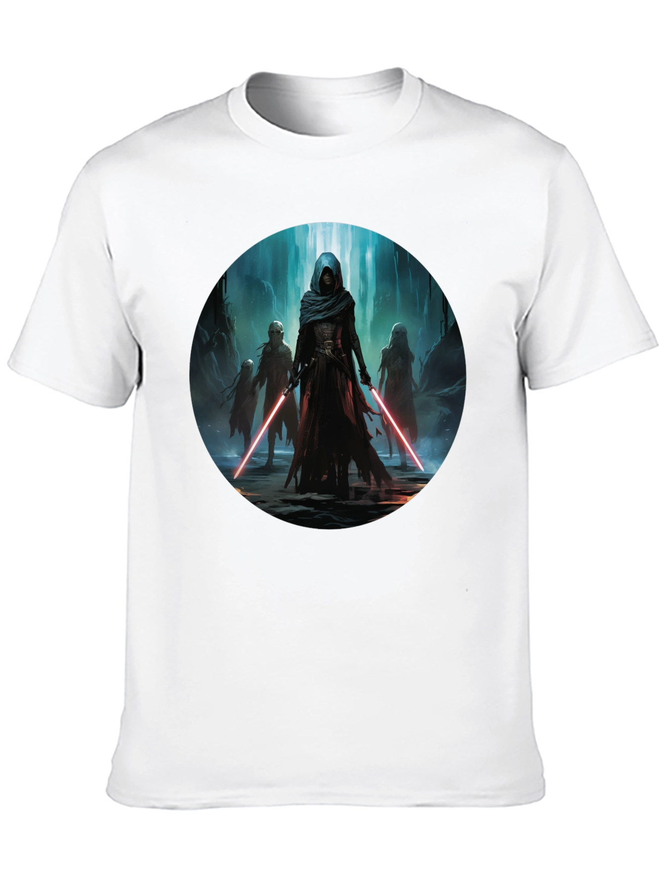 Camiseta Negra con Diseño de Guerreros de la Galaxia