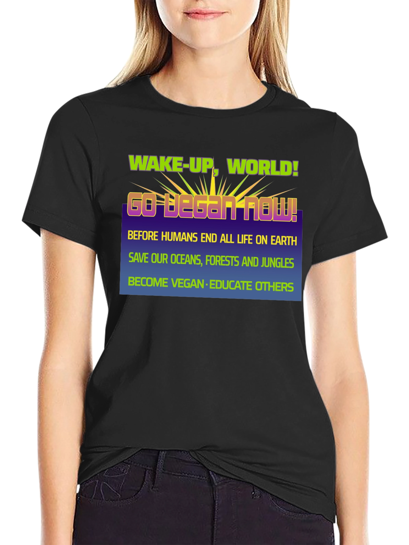 Camiseta Vegana Hombre - Despierta al Mundo