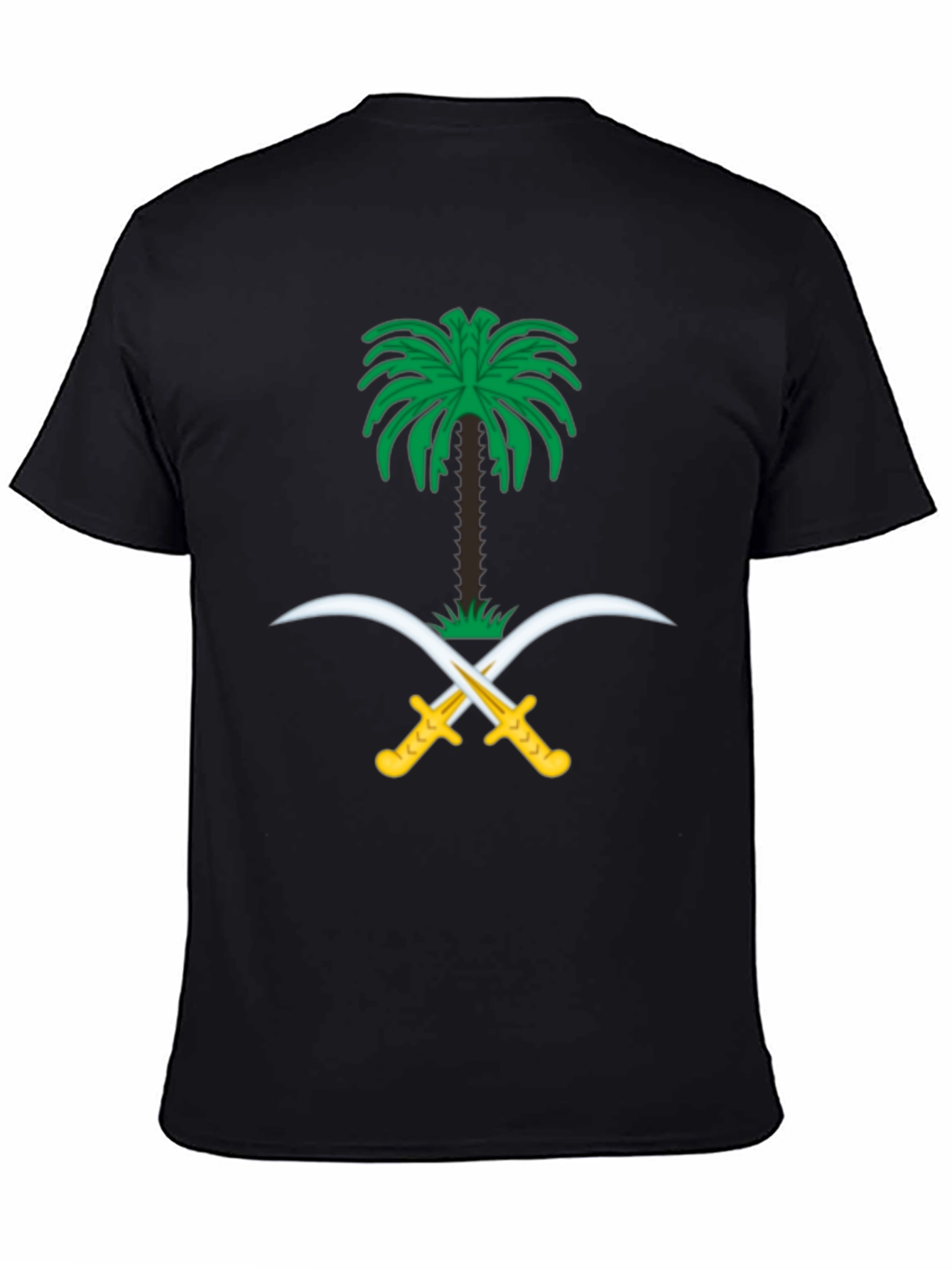 Camiseta Negra con Emblema de Arabia Saudita