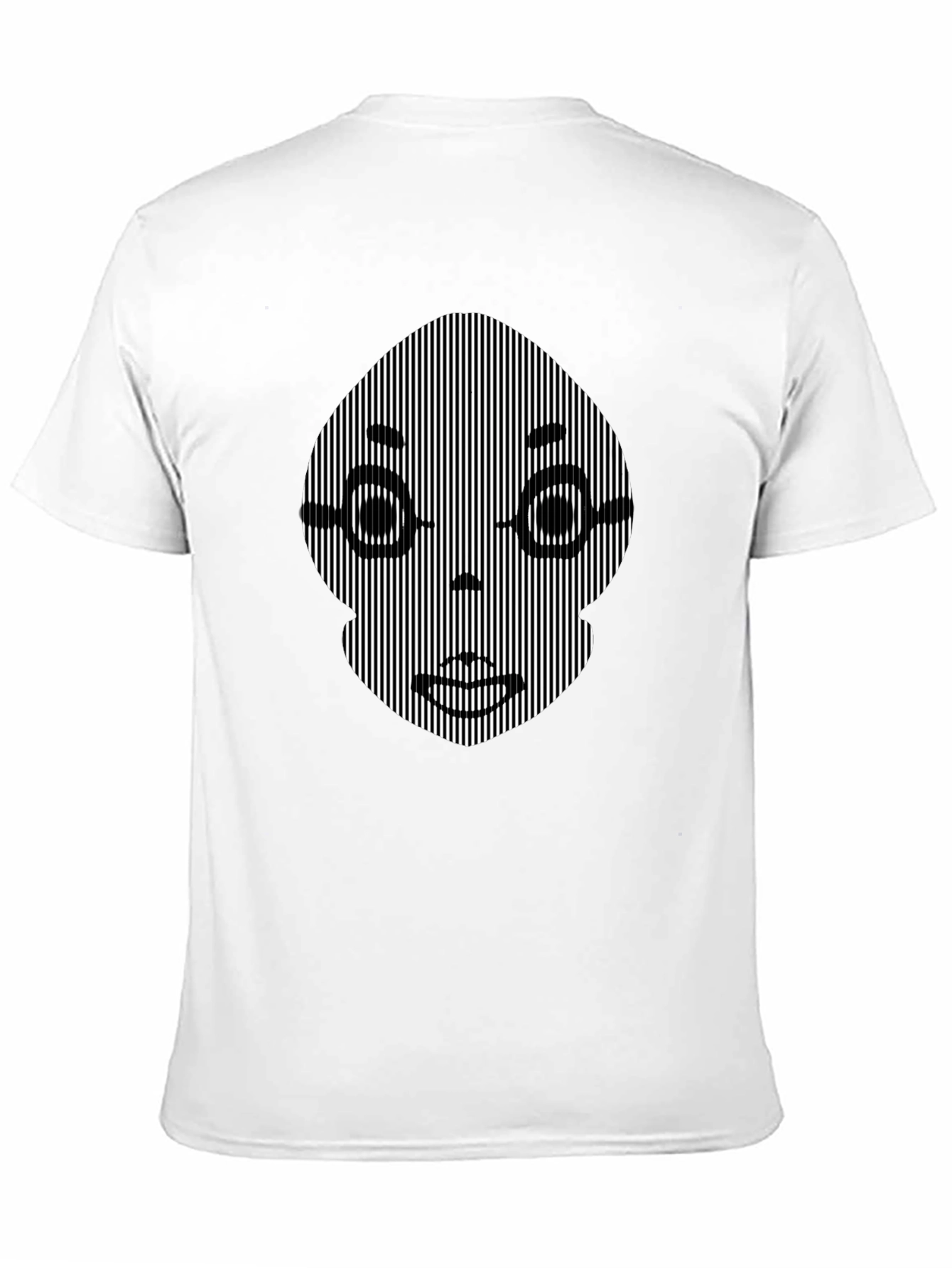 Camiseta Negra con Ilusión Óptica Facial