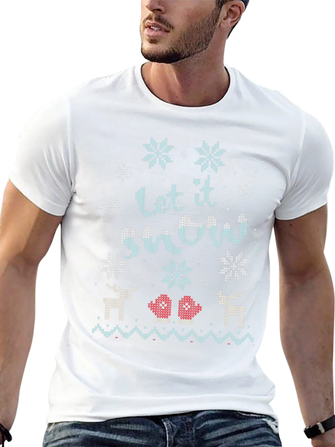 Camiseta Navideña Let it Snow